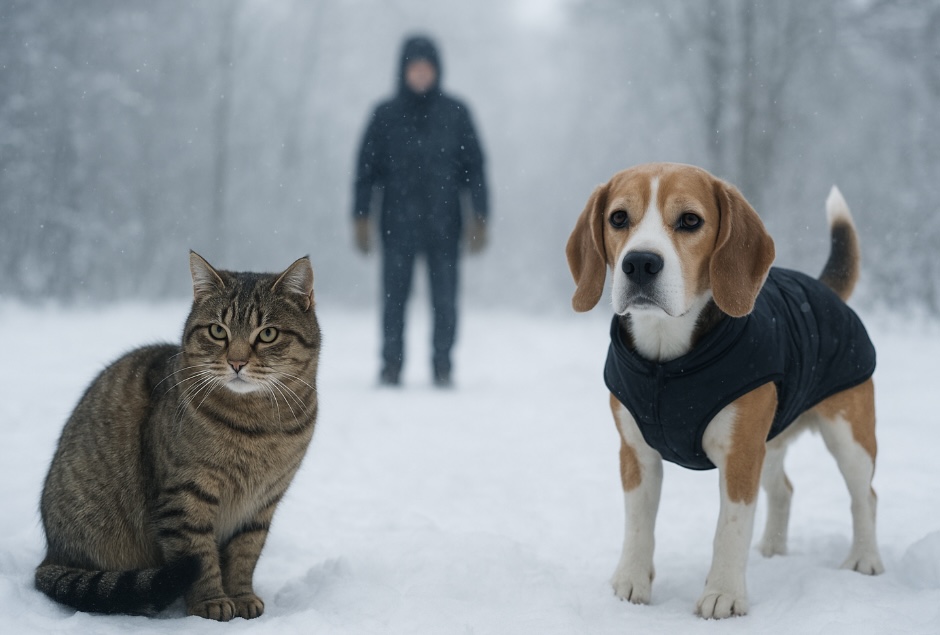 Tipps für Hunde- und Katzenbesitzer bei Kälte im Winter. Tipps für Hunde- und Katzenbesitzer bei Kälte im Winter.