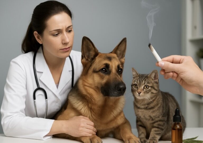 Auswirkungen von Cannabis auf Haustiere: Ist Cannabisrauch für Hunde und Katzen gefährlich? Tierarzt Stuttgart informiert