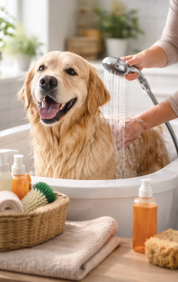 Hund baden – von Kopf bis Pfote Tipps vom Tierarzt in Stuttgart Dein Hund würde wahrscheinlich lieber ein bisschen stinken, als freiwillig ein Bad zu nehmen. Trotzdem gehört die richtige Fell- und Hautpflege zu einem gesunden Hundeleben dazu. Als erfahrener Tierarzt in Stuttgart erklären wir, wie oft Hunde gebadet werden sollten, welches Shampoo geeignet ist und worauf du achten solltest – für Hygiene, Wohlbefinden und eine gesunde Haut.