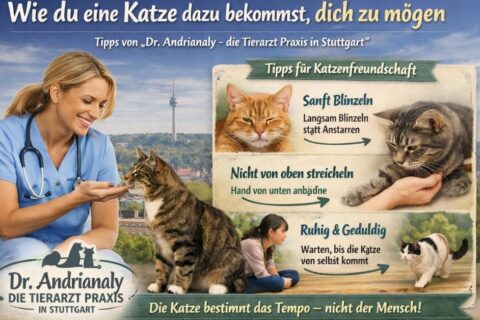 Tiertherapeutin erklärt: Wie du eine Katze dazu bekommst, dich zu mögen: Tipps von „Dr. Andrianaly - die Tierarzt Praxis in Stuttgart“ 🐱 Katzen gelten als unabhängig, eigenwillig und manchmal sogar unnahbar. Viele Menschen glauben: Wenn die Katze nicht will, dann will sie nicht. Doch ganz so anarchisch sind unsere felligen Freunde nicht. Wer ihr Verhalten versteht und einige grundlegende Regeln beachtet, kann erstaunlich schnell das Vertrauen einer Katze gewinnen.