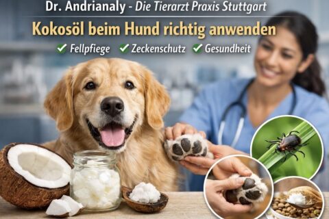 🐾 Dr. Andrianaly – Die Tierarzt Praxis Stuttgart: Kokosöl beim Hund richtig anwenden: Fellpflege, Schutz & Gesundheit Kokosöl ist längst mehr als nur ein Küchenprodukt – auch in der Tiermedizin gewinnt es zunehmend an Bedeutung. Dr. Andrianaly – Die Tierarzt Praxis Stuttgart erklärt, wie Sie Kokosöl beim Hund richtig anwenden, welche Vorteile es bietet und wann Vorsicht geboten ist.