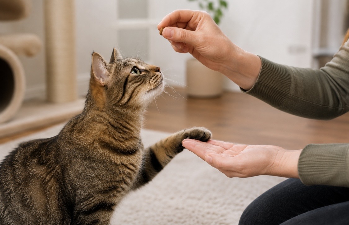 Positive Verstärkung statt Strafe: Katzenverhalten effektiv mit Lob trainieren | Tierarzt Stuttgart Viele Katzenhalter kennen das Problem: Zerkratzte Möbel, unerwünschtes Markieren oder Unsauberkeit sorgen schnell für Frust im Alltag.