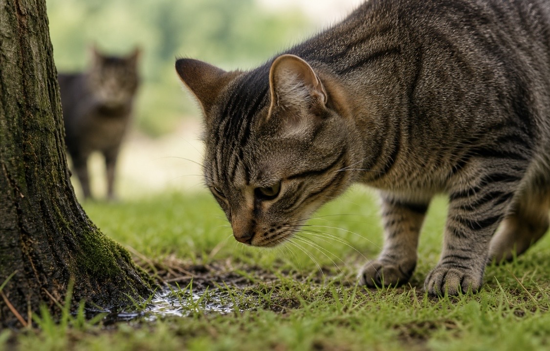 Wie Katzen Artgenossen am Uringeruch erkennen: Was die Forschung über Duftmarken zeigt Katzen kommunizieren nicht nur über Körpersprache, Laute und direkten Kontakt.