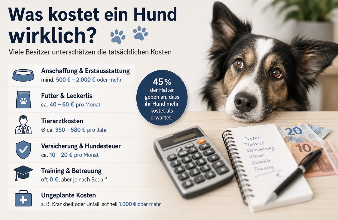 Hundehaltung wird teurer: Bei diesen Kosten unterschätzen viele Besitzer den Aufwand Hundehaltung wird teurer: Bei diesen Kosten unterschätzen viele Besitzer den Aufwand