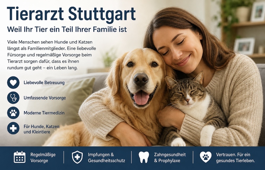 Tierarzt Stuttgart: Warum Hunde und Katzen längst zur Familie gehören Für viele Menschen sind Hunde und Katzen weit mehr als Haustiere.